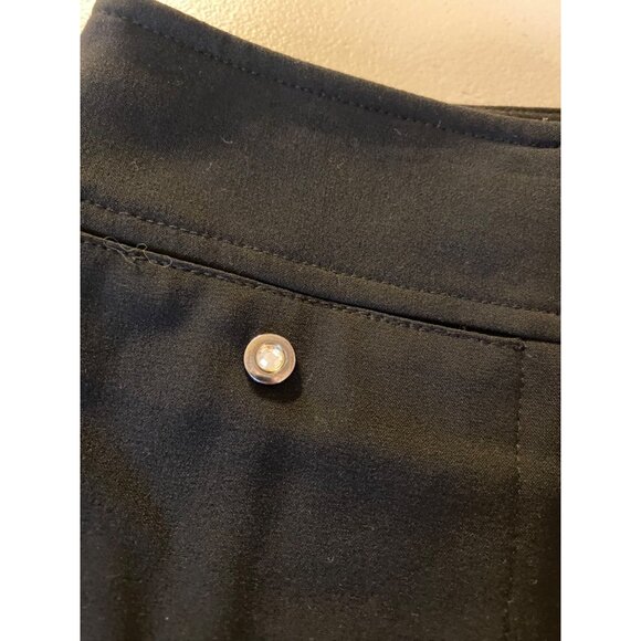 Cache Womens Black Flared Dress Pants Size 10 Rhinestone Snap Accent - Picture 5 of 9